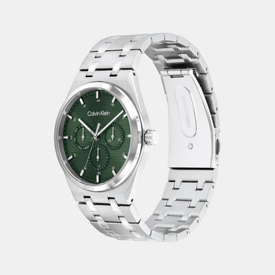 Ck Motion Men Quartz Green Dial Multi-Function Stainless Steel Watch 25200521