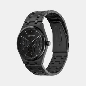 Ck Motion Men Quartz Black Dial Multi-Function Stainless Steel Watch 25200522