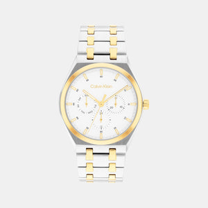 Ck Motion Men Quartz White Dial Multi-Function Stainless Steel Watch 25200533