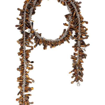 Dries Van Noten Embroidered Scarf Necklace