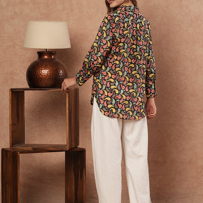 Ethnic Paisley Printed Straight Fit Kurti - Multi