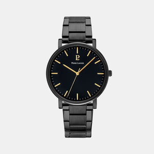 Essential Men Quartz Black Dial Analog Stainless Steel Watch 252G439