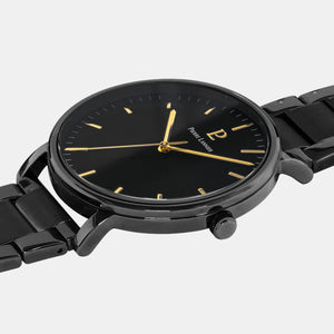 Essential Men Quartz Black Dial Analog Stainless Steel Watch 252G439