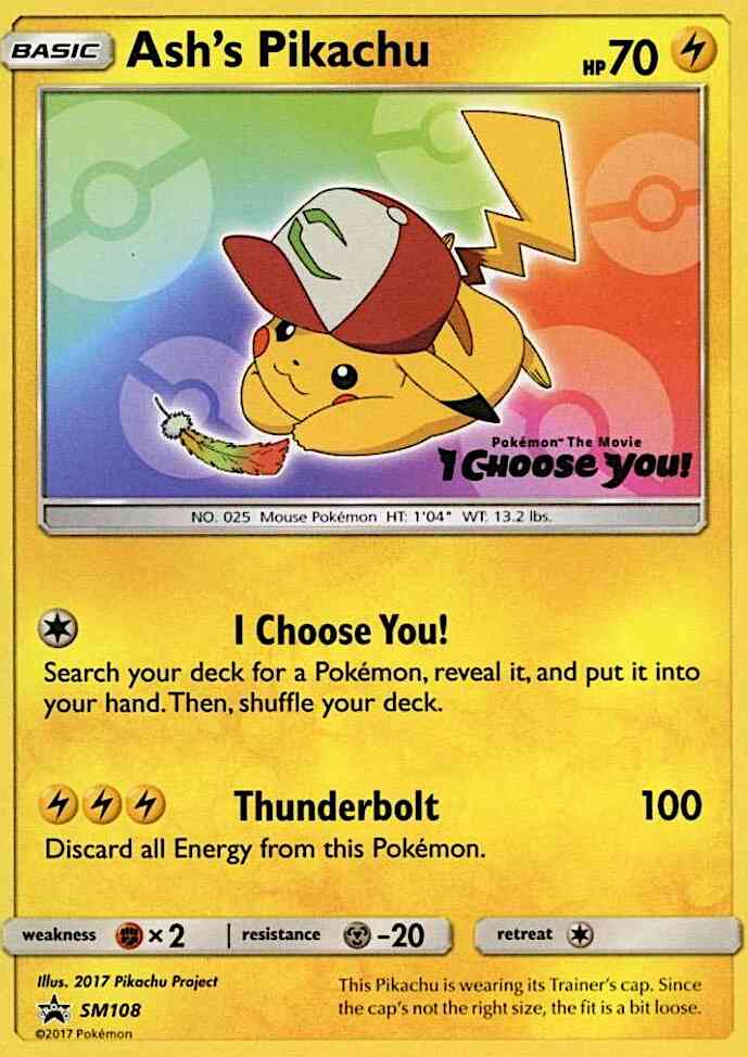 Ash's Pikachu - SM108 - Promo [smp-SM108] [Non-Holo]