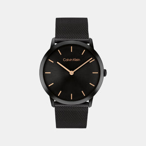 Exceptional Unisex Quartz Black Dial Analog Mesh Watch 25300002