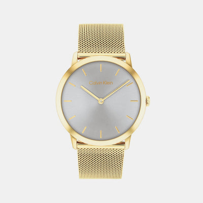 Exceptional Unisex Quartz Grey Dial Analog Mesh Watch 25300003