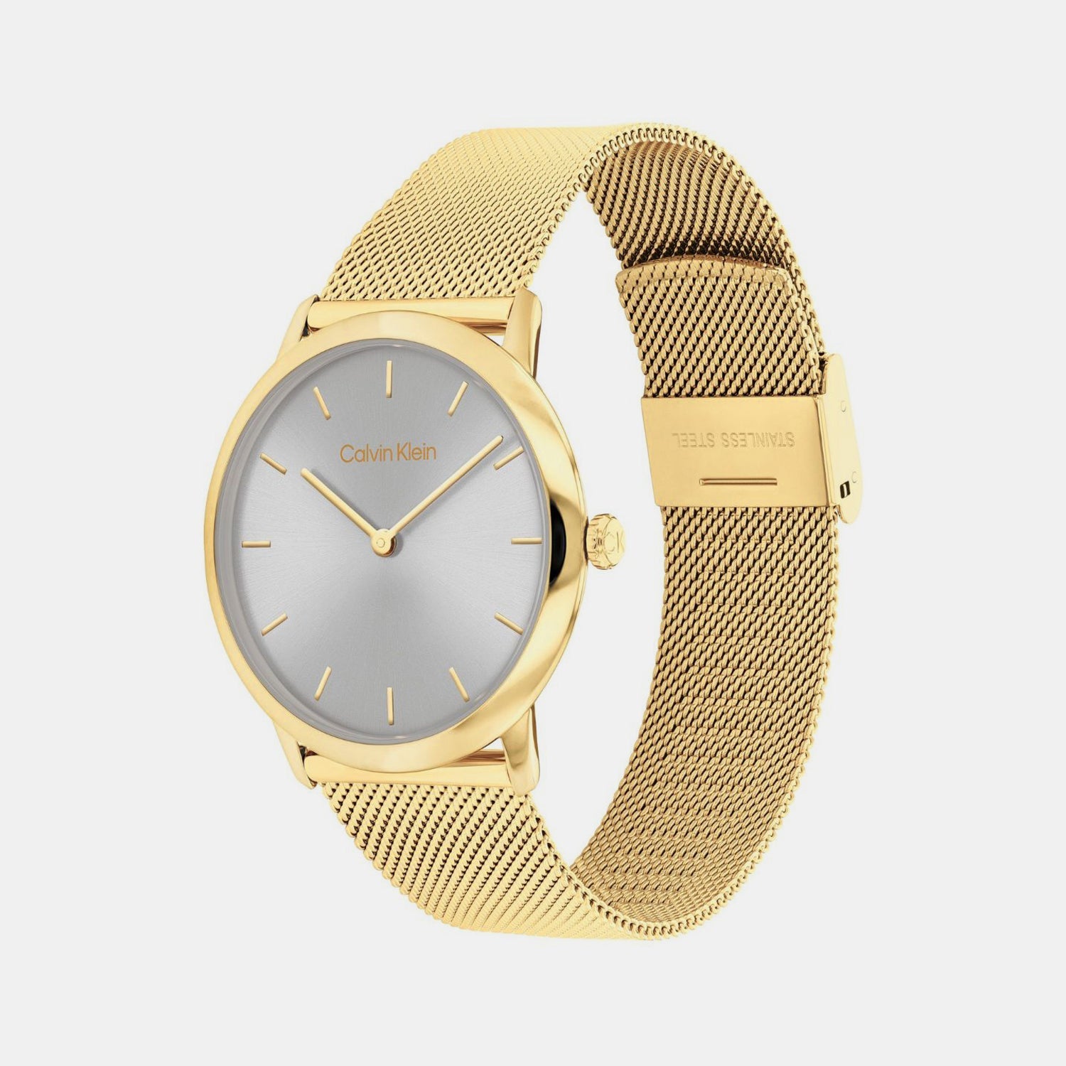 Exceptional Unisex Quartz Grey Dial Analog Mesh Watch 25300003