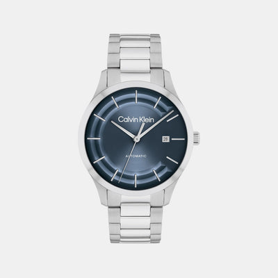 Ck Iconic Men Automatic Blue Dial Analog Stainless Steel Watch 25300020