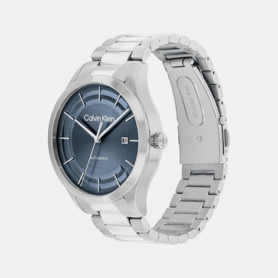 Ck Iconic Men Automatic Blue Dial Analog Stainless Steel Watch 25300020
