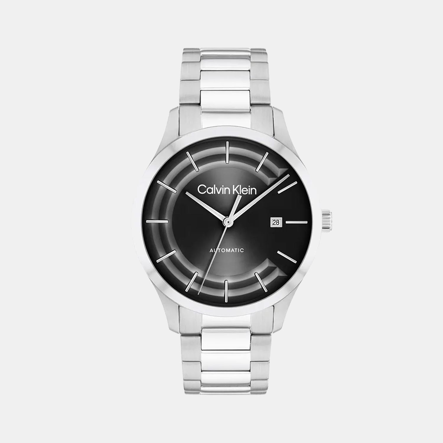 Ck Iconic Unisex Automatic Black Dial Analog Stainless Steel Watch 25300021