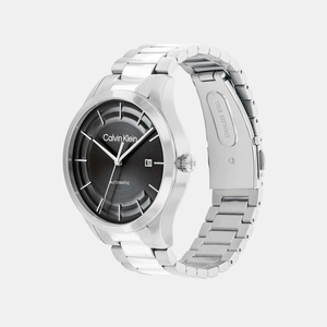 Ck Iconic Unisex Automatic Black Dial Analog Stainless Steel Watch 25300021