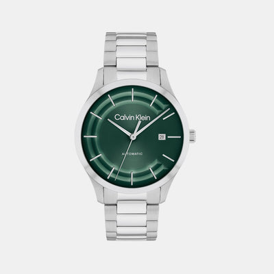 Ck Iconic Unisex Automatic Green Dial Analog Stainless Steel Watch 25300022