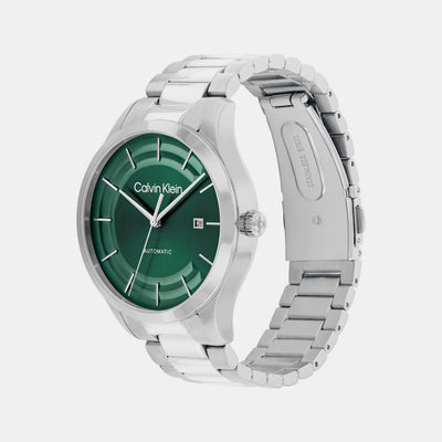 Ck Iconic Unisex Automatic Green Dial Analog Stainless Steel Watch 25300022