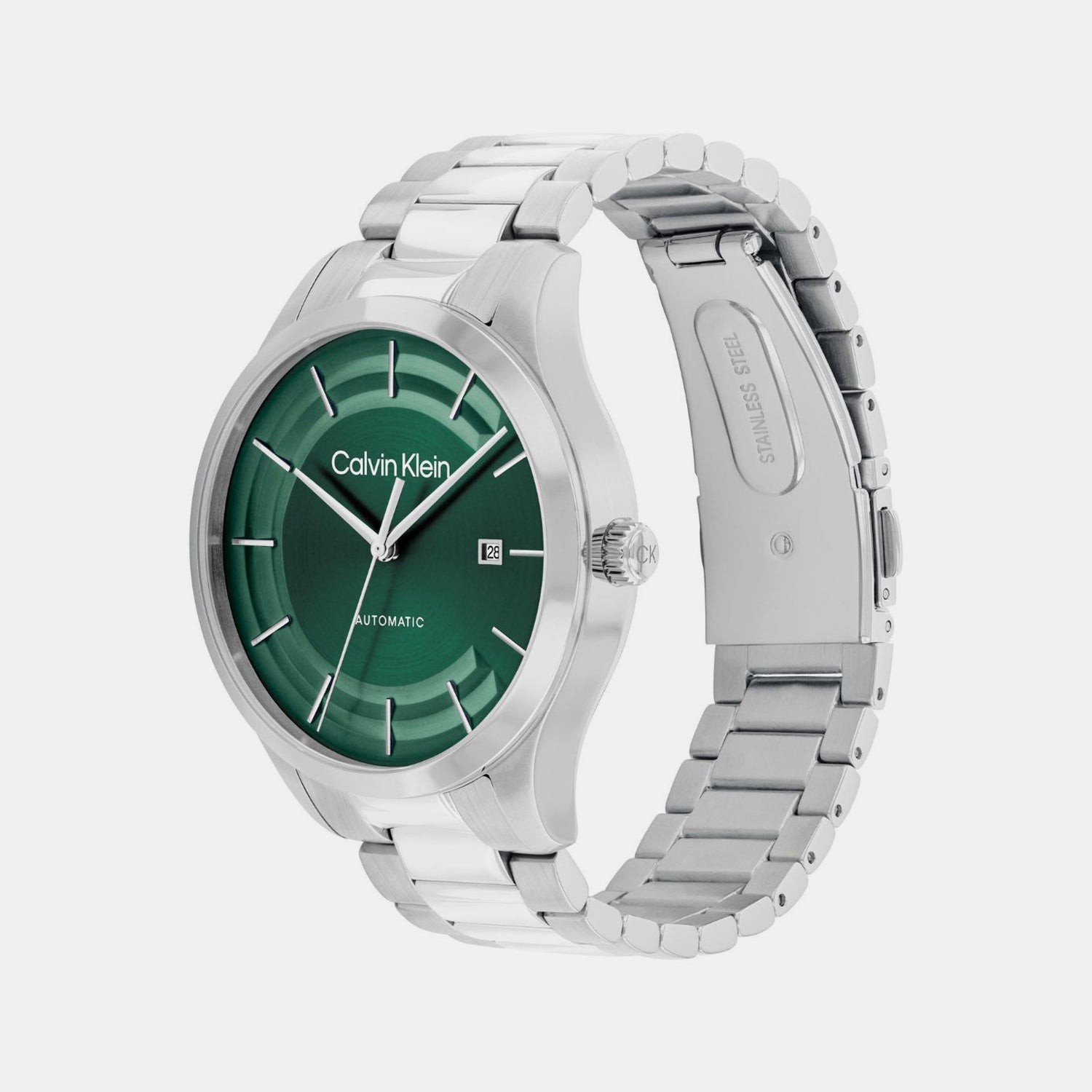 Ck Iconic Unisex Automatic Green Dial Analog Stainless Steel Watch 25300022