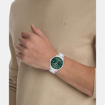 Ck Iconic Unisex Automatic Green Dial Analog Stainless Steel Watch 25300022