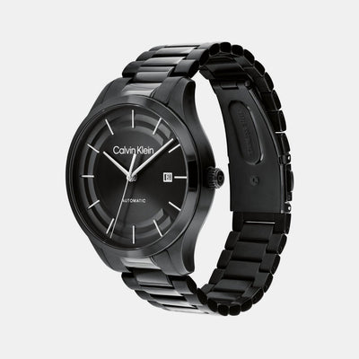 Ck Iconic Men Automatic Black Dial Analog Stainless Steel Watch 25300023