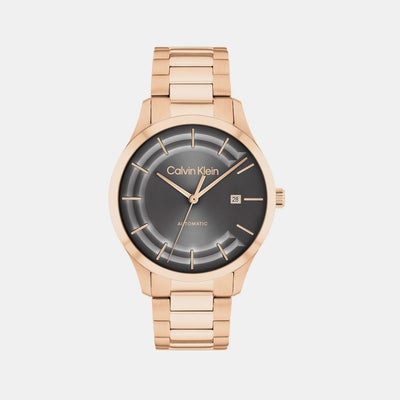Ck Iconic Unisex Automatic Grey Dial Analog Stainless Steel Watch 25300025