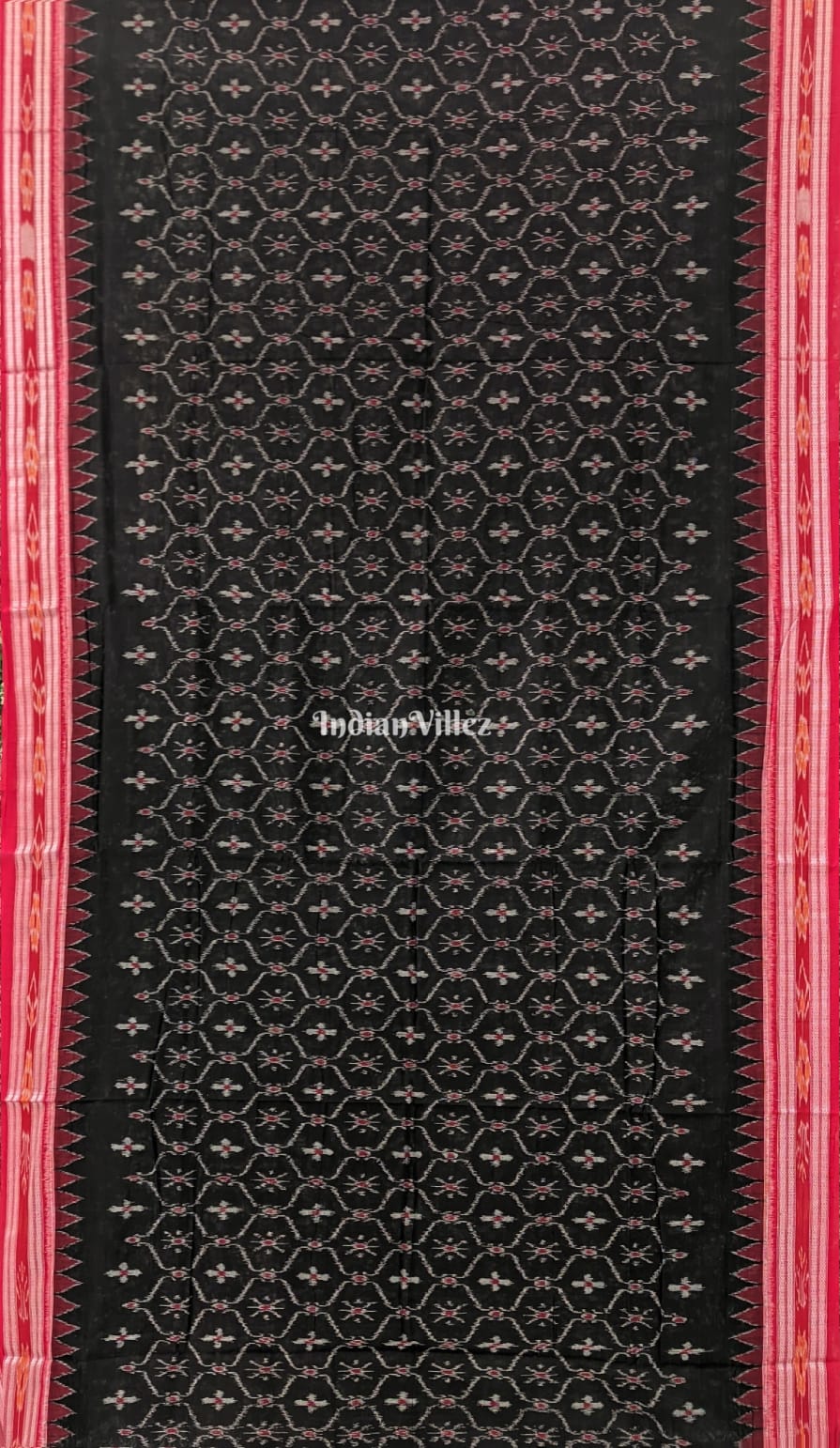 Black Odisha Handloom Maniabandha Cotton Saree