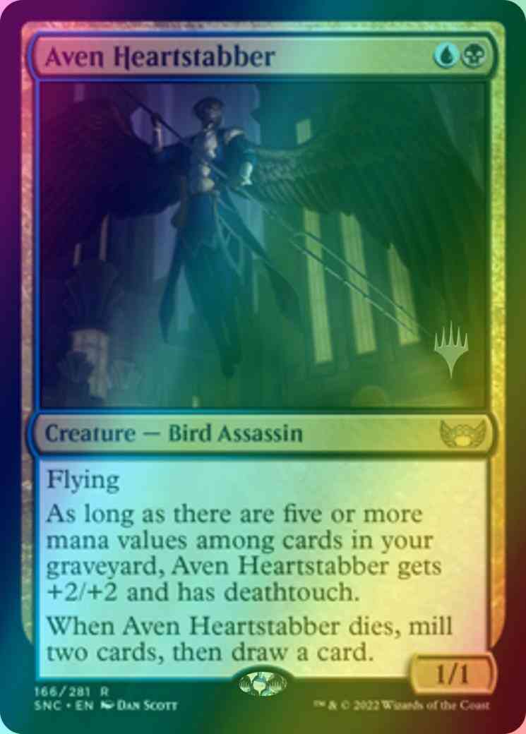 Aven Heartstabber [Promo Pack] [166p] [Streets of New Capenna: Promos] [Foil]