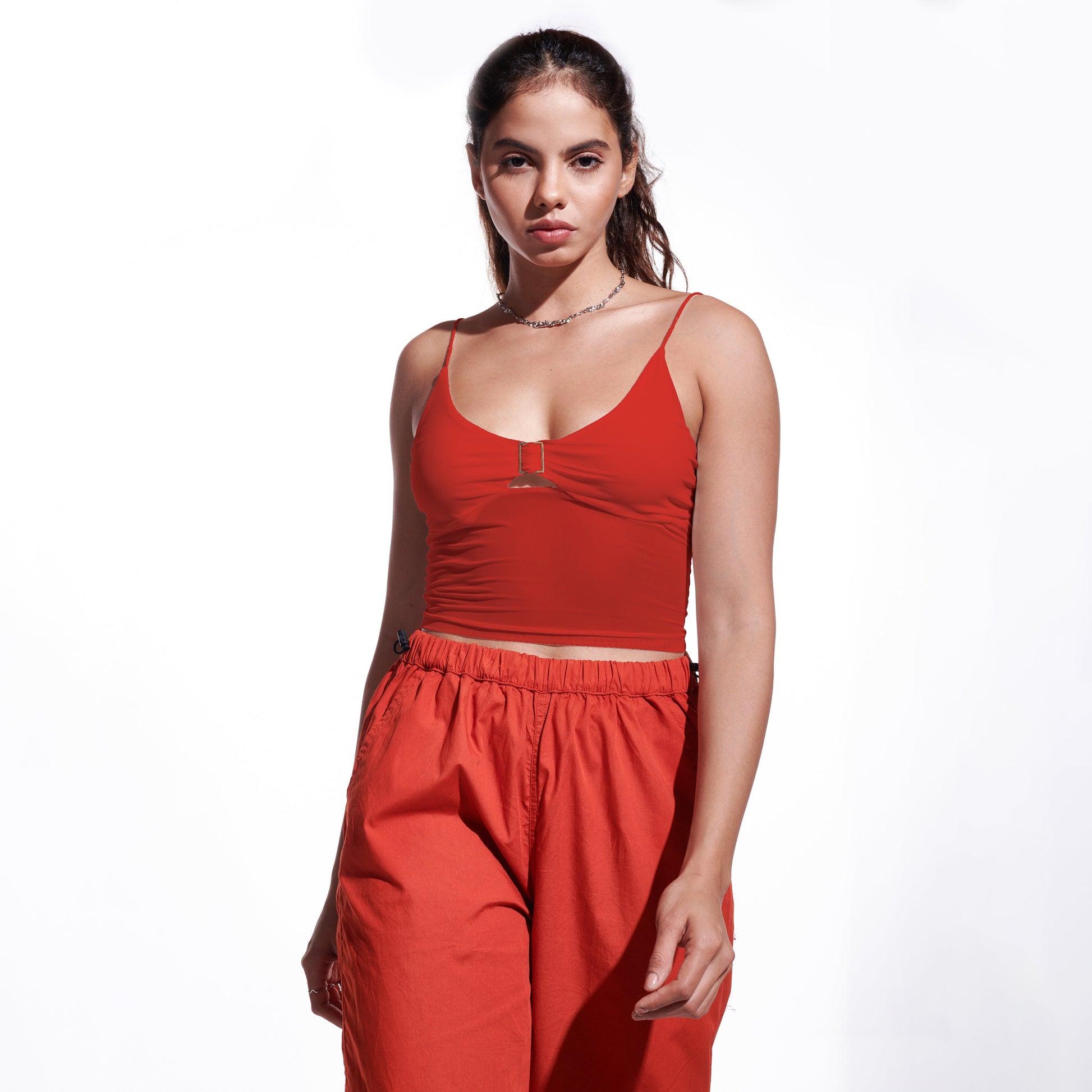 Black Mesh Ring Tank Top