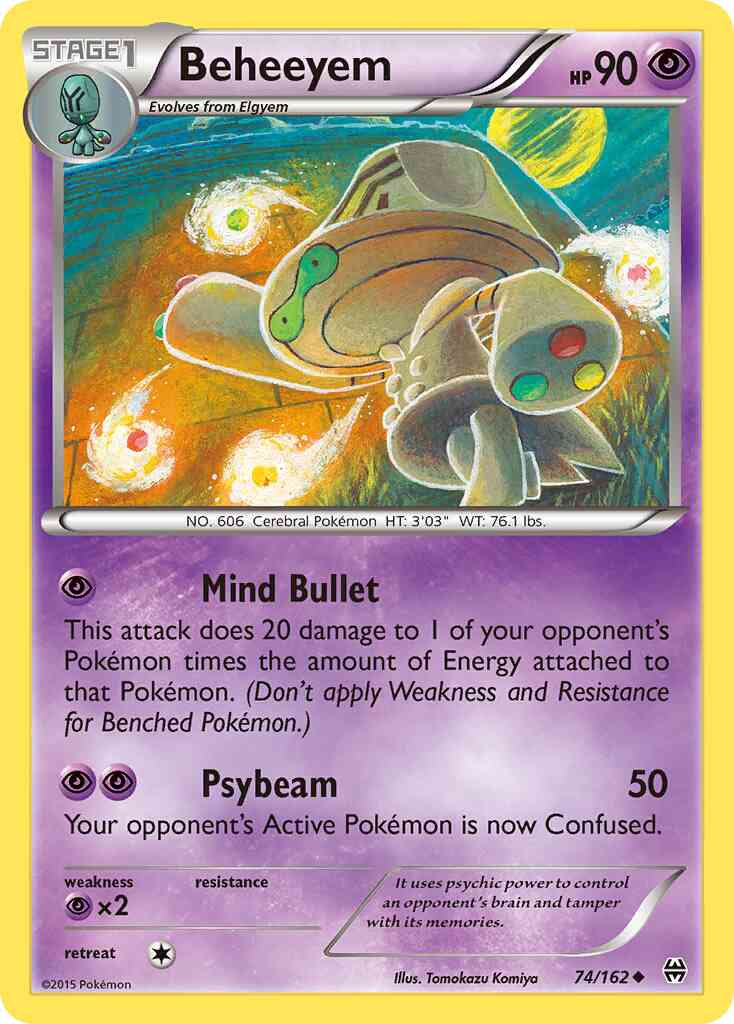 Beheeyem - 74/162 - Uncommon [xy8-74] [Non-Holo]