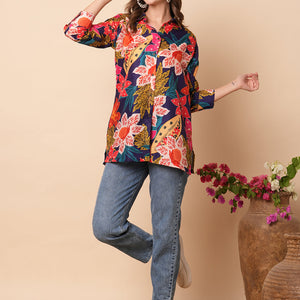Floral Printed Buttoned Shirt - Multi