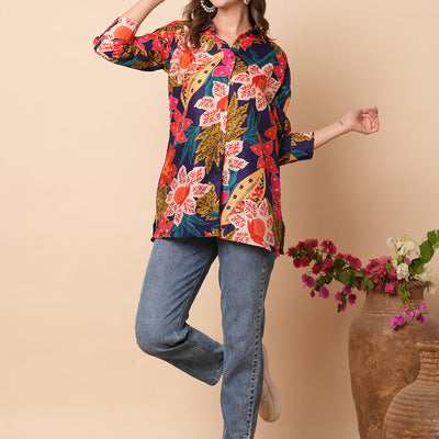Floral Printed Buttoned Shirt - Multi
