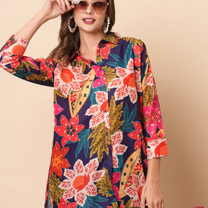 Floral Printed Buttoned Shirt - Multi