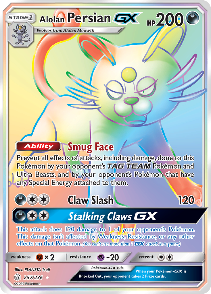 Alolan Persian-GX - 257/236 - Rare Secret