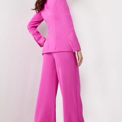 Jovani 25834 Long Beaded Wide Leg Formal Two Piece Pant Suit