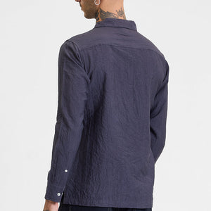 Charcoal Grey Crinkle Shirt
