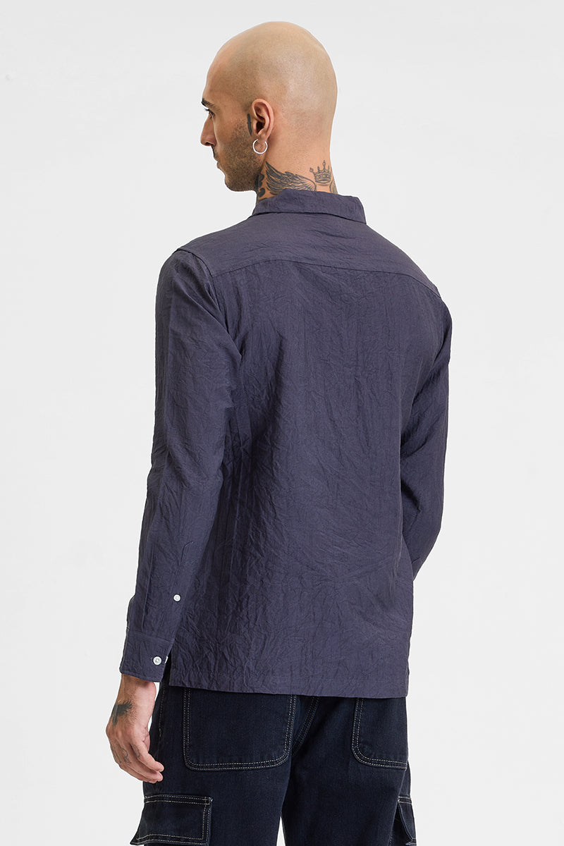 Charcoal Grey Crinkle Shirt