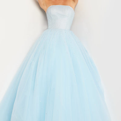 Beaded Tulle Strapless A-line Gown by Jovani 25991