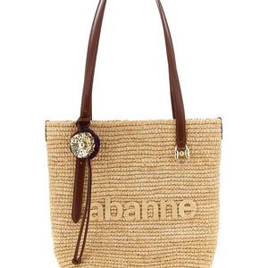 Paco Rabanne Natural Raffia Tote Bag Shopping Bag