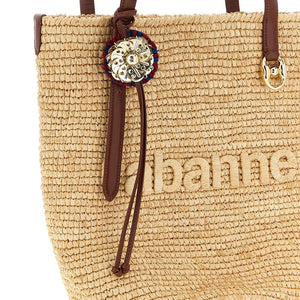 Paco Rabanne Natural Raffia Tote Bag Shopping Bag
