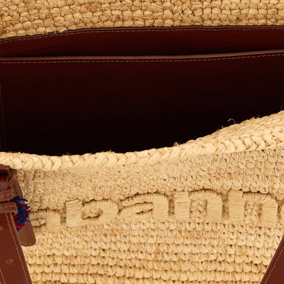 Paco Rabanne Natural Raffia Tote Bag Shopping Bag
