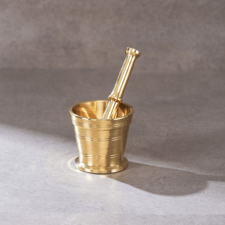 Brass Mortar and Pestle (Okhli)