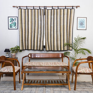 Beige - Madur Grass Window Curtain of Midnapore (5 x 4 feet)