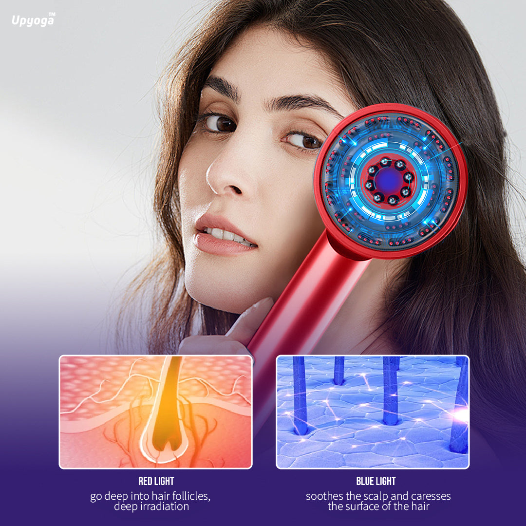 Upyogaa Trilogy Red Light Therapy Hair Scalp Massager & Oil Applicator Hair Rejuvenation Device | 1 Year Warranty