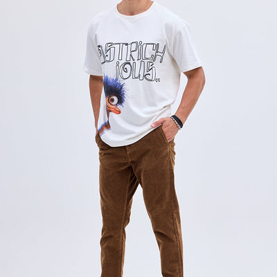 Brown Corduroy Slim Fit Trousers