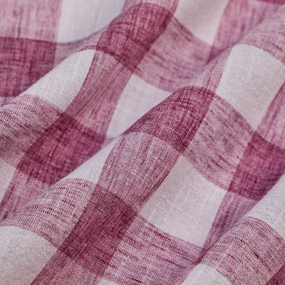 Red Checks Linen Blend Shirt