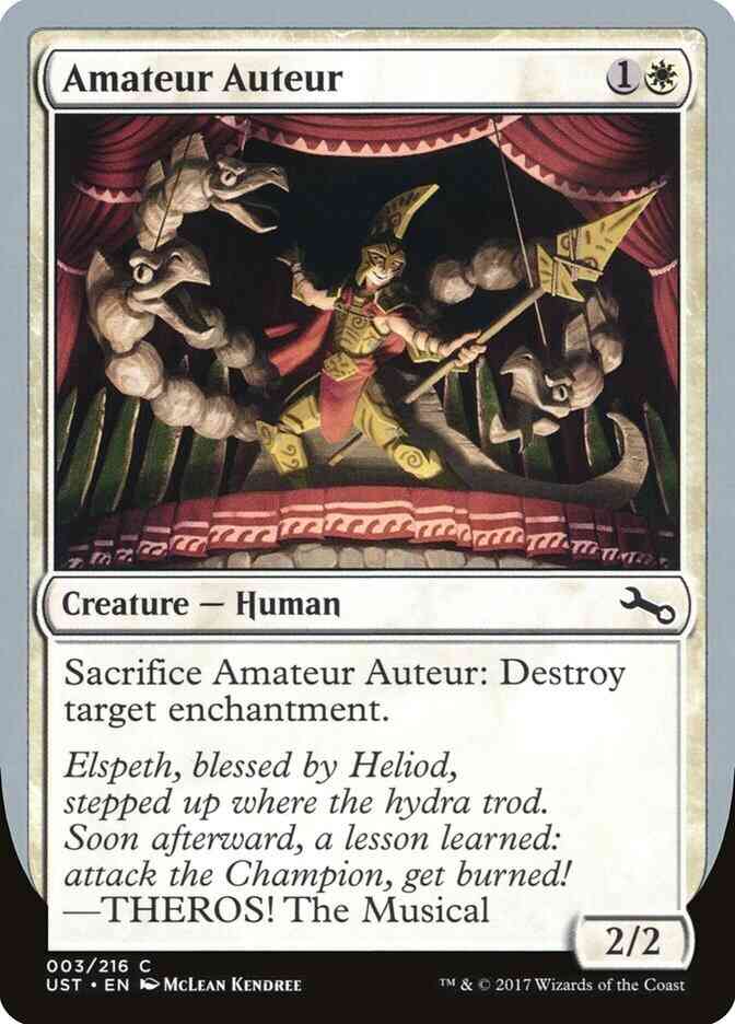 Amateur Auteur [3c] [c] [Unstable] [Non-Foil]