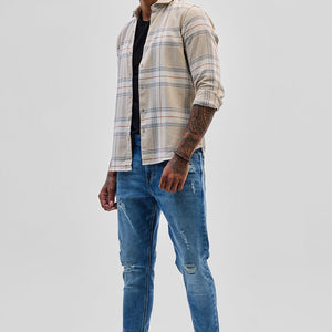 Blue Distressed Skinny Fit Jeans