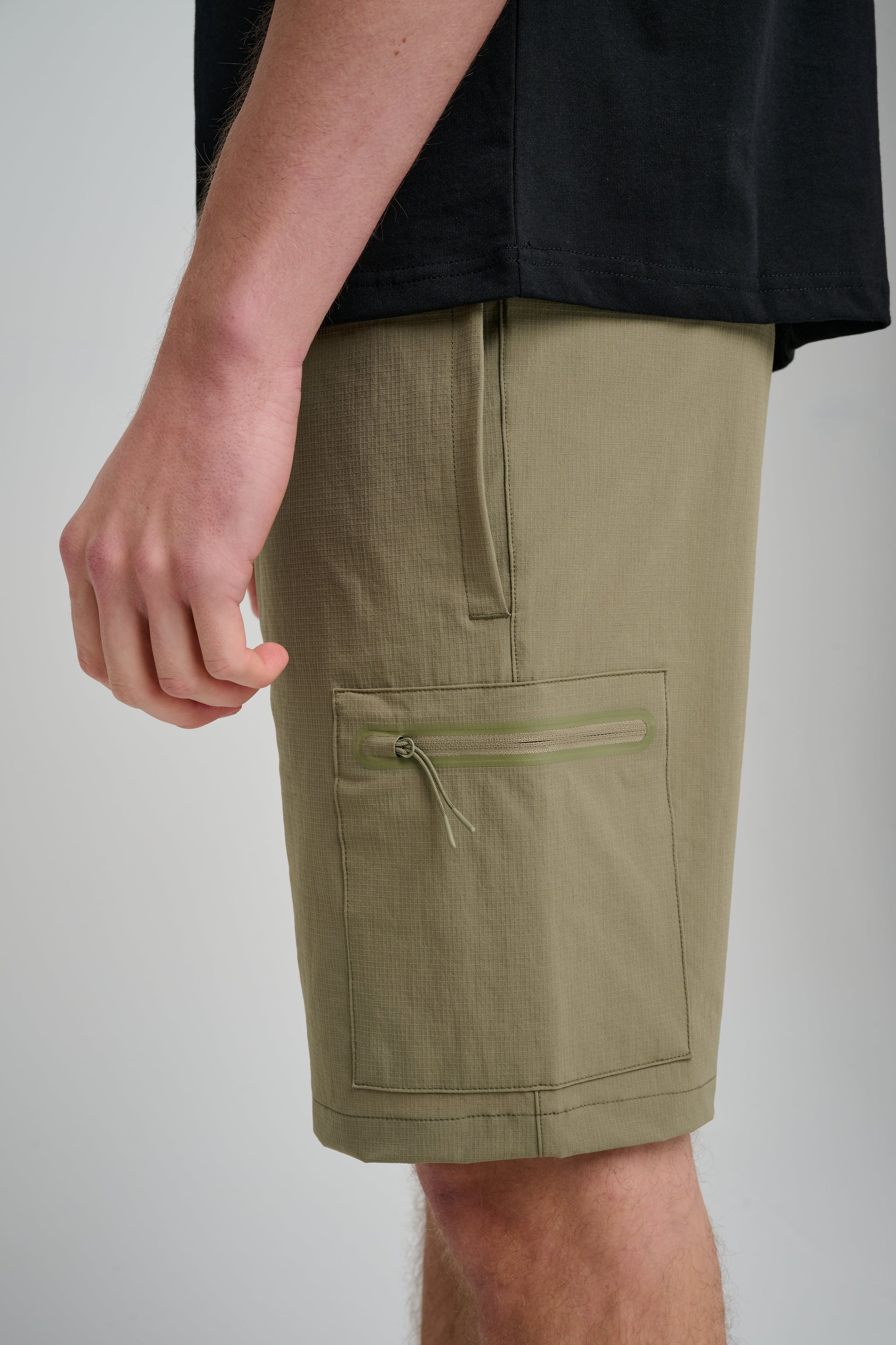 CAPO Utility Tech Olive Cargo Shorts