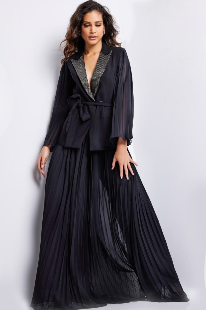 Jovani 26024 Long Evening A Line Pleated Formal Dress