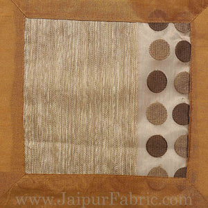 Brown Color Multi Big Dotted Cushion Cover
