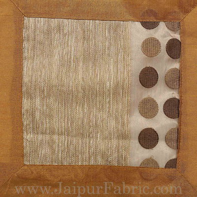Brown Color Multi Big Dotted Cushion Cover