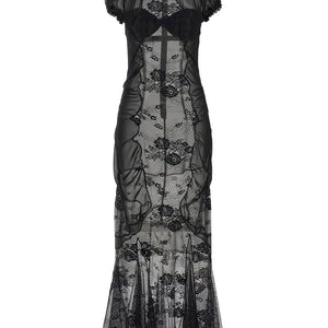 The Attico Lace Tulle Dress