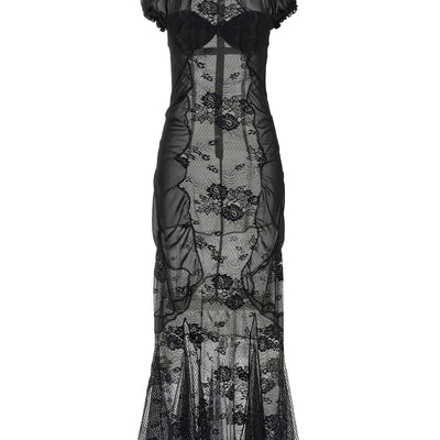 The Attico Lace Tulle Dress