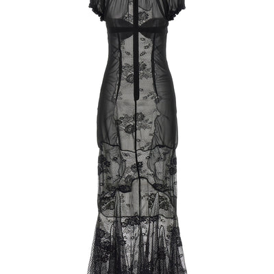 The Attico Lace Tulle Dress